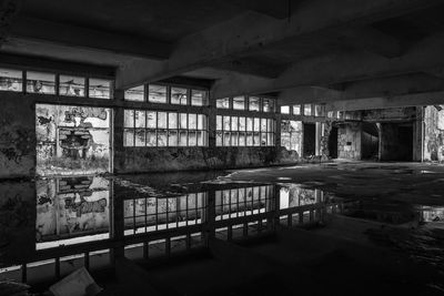 Interior of abandoned building