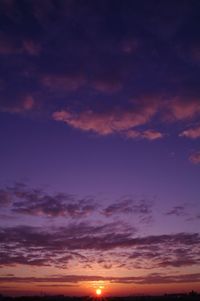 Scenic view of dramatic sky during sunset