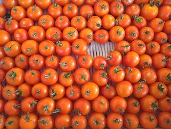 Full frame shot of oranges at market stall