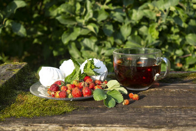 Fruits growing in bowl on table