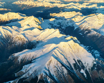 Scenic view of snowcapped mountains