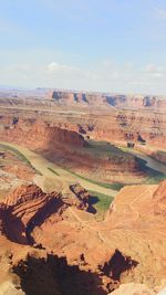 Scenic view of colorado river at dead horse point state park