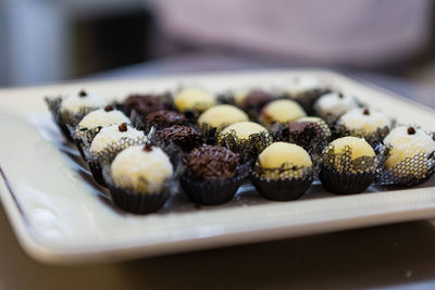 Close-up of dessert in plate