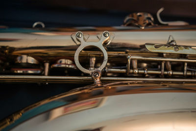 Close-up of saxophone