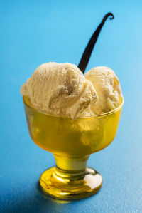 Close-up of ice cream in glass