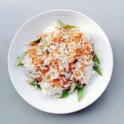 High angle view of salad in plate