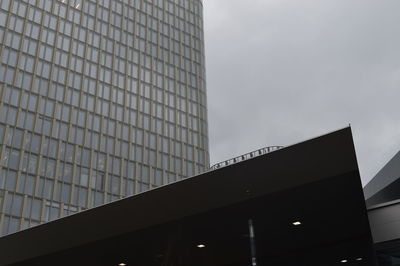 Low angle view of modern building against sky