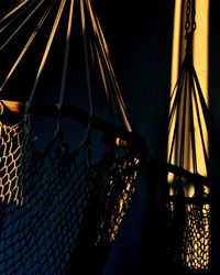 Close-up of water against sky at night