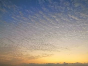 Low angle view of sky during sunset