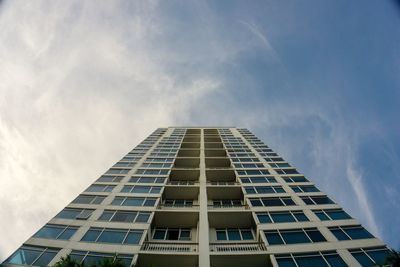 Low angle view of modern building against sky