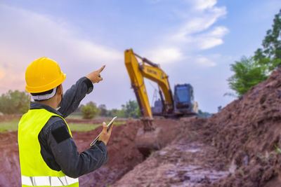 Man working at construction site