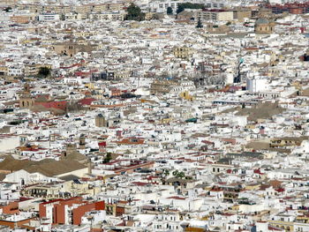 Full frame shot of residential buildings in city