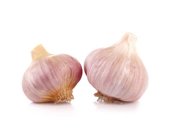 Close-up of pumpkins against white background