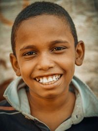 Close-up portrait of smile kid 