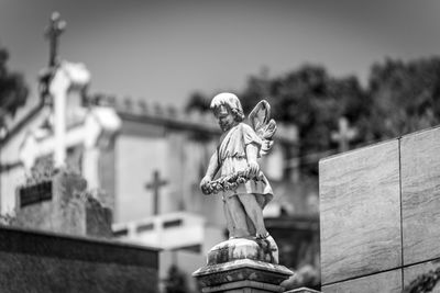 Low angle view of statue