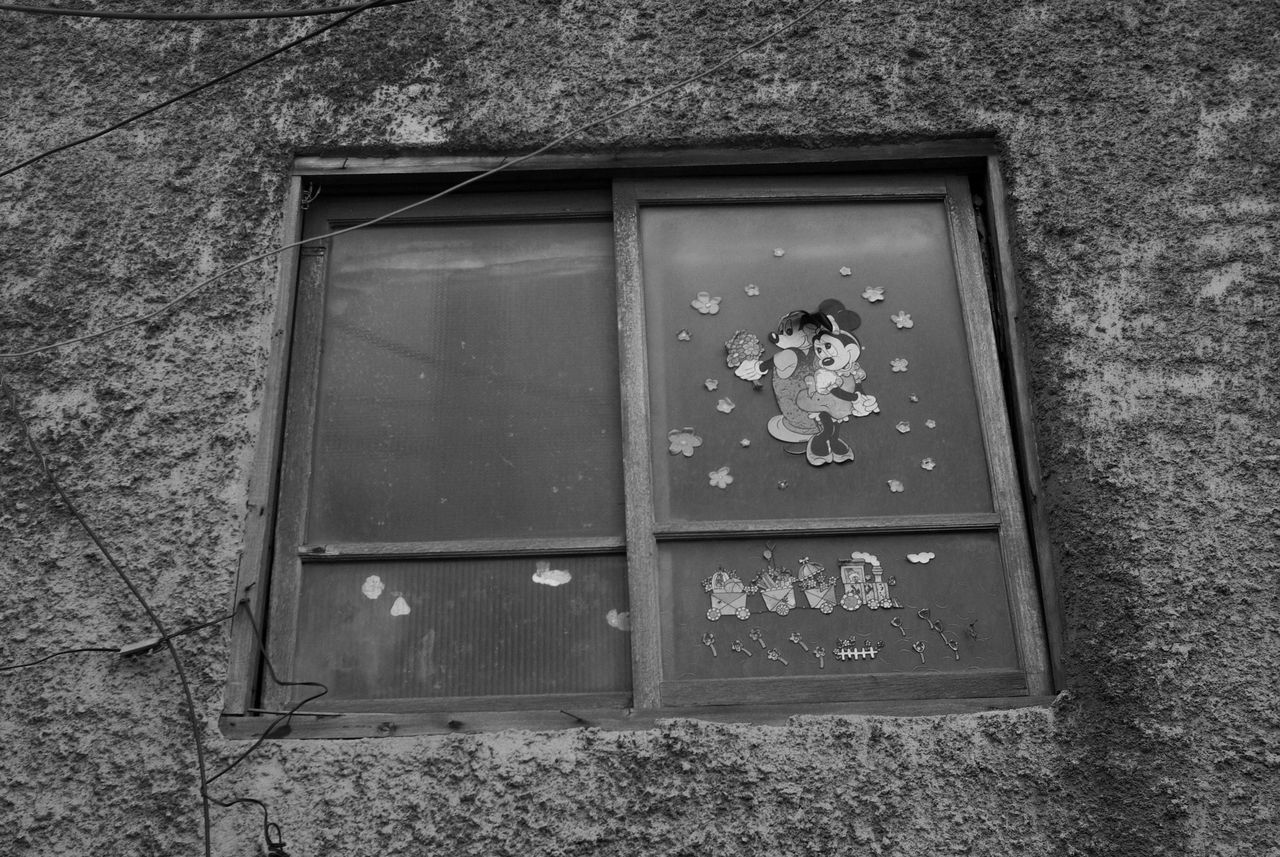 built structure, architecture, window, building exterior, closed, door, wall - building feature, house, wall, no people, outdoors, metal, day, close-up, safety, full frame, old, geometric shape, brick wall, glass - material