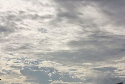 Low angle view of clouds in sky