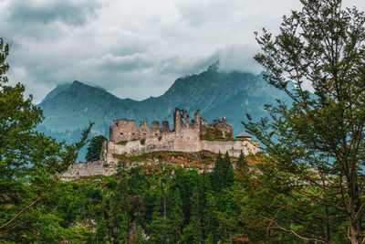 Ehrenberg castle, a ruin in tyrol, austria.