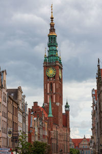 City view of gdansk, poland, gdansk town hall
