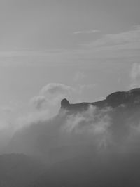 Low angle view of mountain against sky