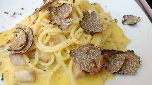 Close-up of pasta in plate