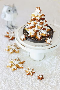 Close-up of cake on table