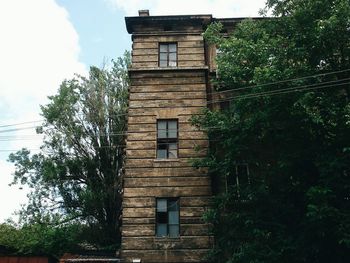 Low angle view of built structure against the sky