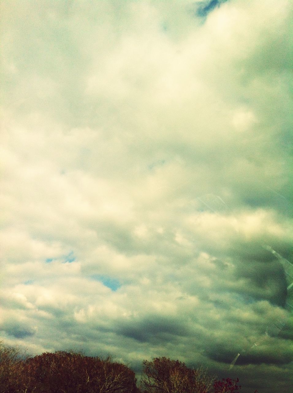 sky, cloud - sky, cloudy, low angle view, tranquility, beauty in nature, scenics, tranquil scene, nature, weather, overcast, cloud, cloudscape, idyllic, tree, outdoors, storm cloud, day, no people, backgrounds