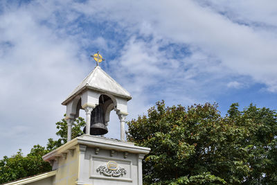 Low angle view of traditional building against sky