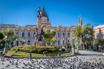 Low angle view of historical building