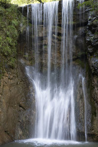 Scenic view of waterfall