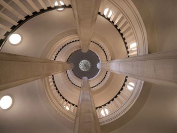 Directly below shot of spiral staircase