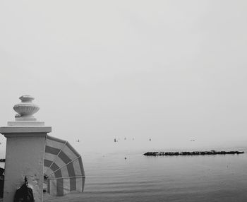 View of sea against clear sky