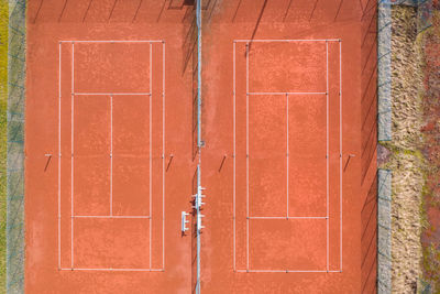 Closed door of building