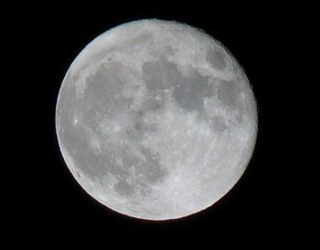 Low angle view of moon in sky