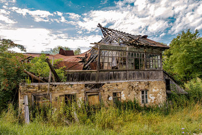 Old house abandoned with increased vegetation