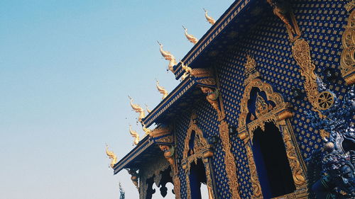 Low angle view of traditional building against sky