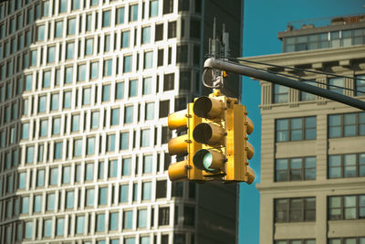 Low angle view of illuminated light