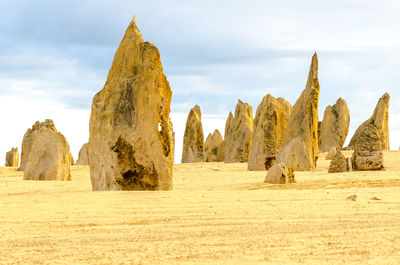 Panoramic view of pinnacles national park against cloudy sky