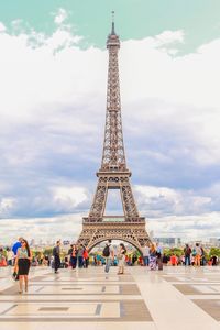 Tourists at monument