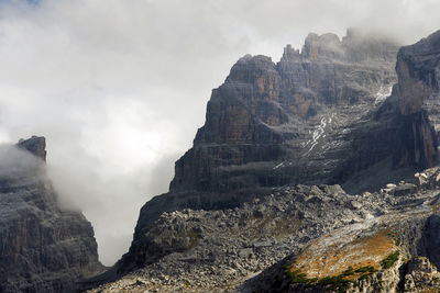 Scenic view of rocky mountains against sky