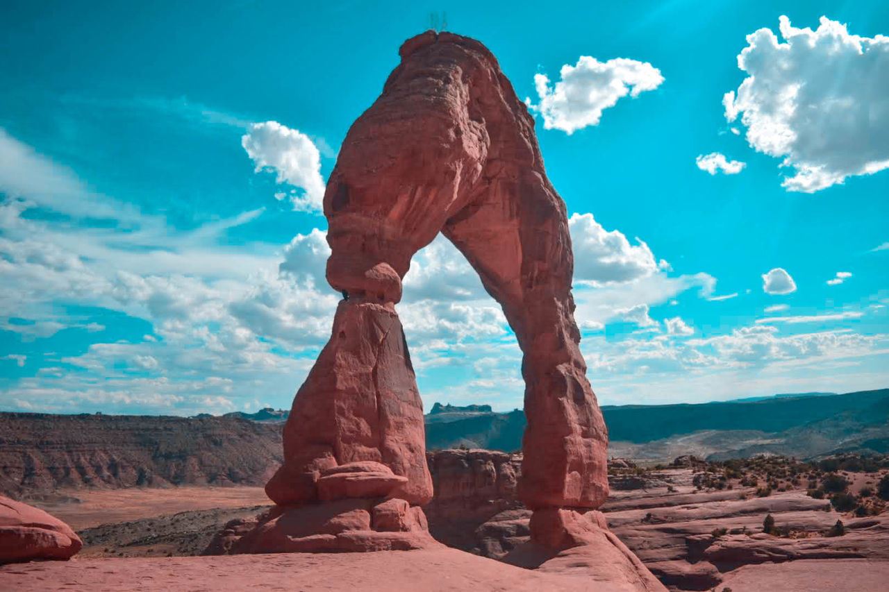 VIEW OF ROCK FORMATION AGAINST SKY