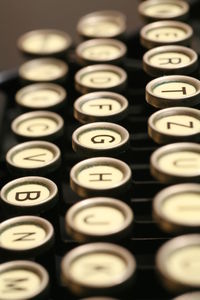 Close-up of typewriter