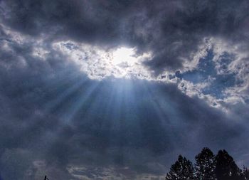 Low angle view of cloudy sky