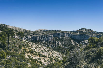 View from the top of a mountain in catalonia. photograph with space for text