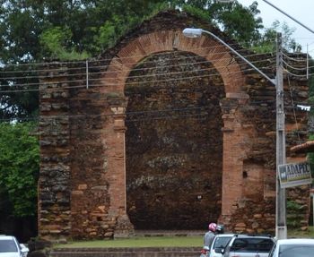 Low angle view of old ruin