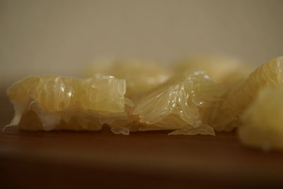 Close-up of ice cream on table