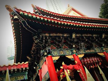 Low angle view of temple
