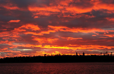 Sunset on tuscarora lake in the boundary waters