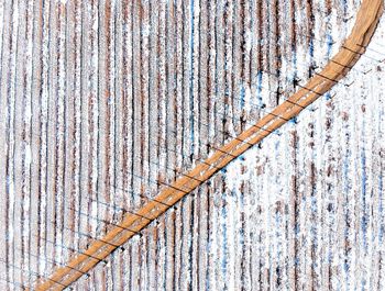 Full frame shot of roof during winter